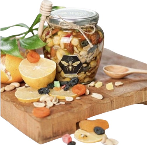 العسل والمكسرات الفاخرة